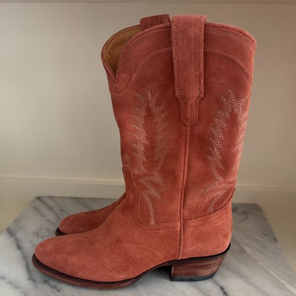 Tecovas Josie – Desert Rose Suede Cowgirl Boots – NWT - Picture 2 of 5